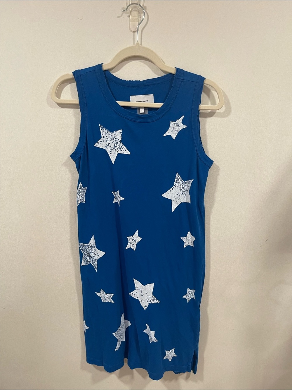 Current/Elliott Bright Blue Graphic Tee dress